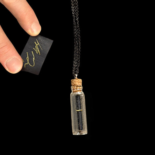 Joseph Morgan — Autographed Scroll Necklace